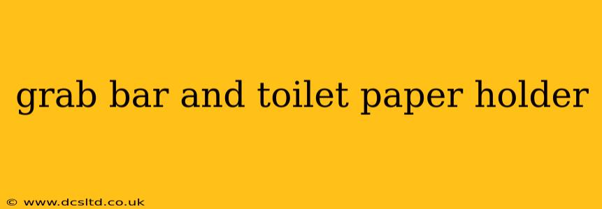 grab bar and toilet paper holder