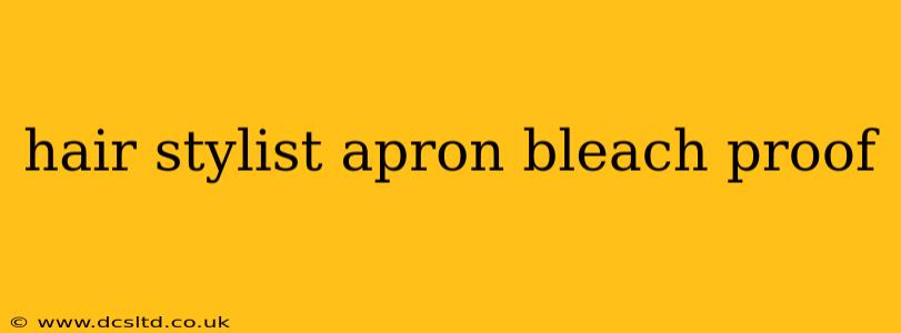 hair stylist apron bleach proof