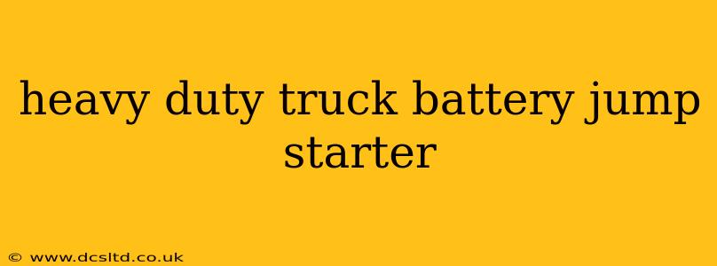 heavy duty truck battery jump starter