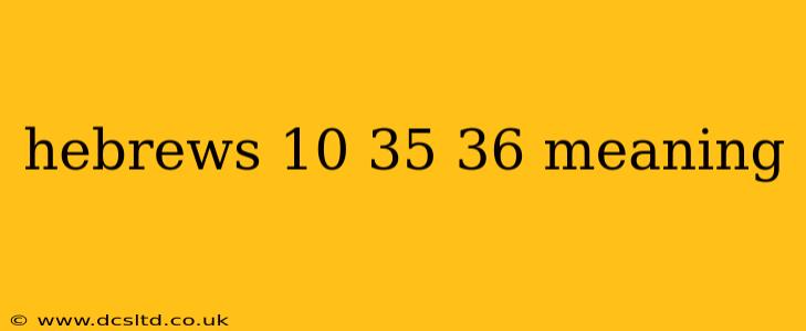hebrews 10 35 36 meaning
