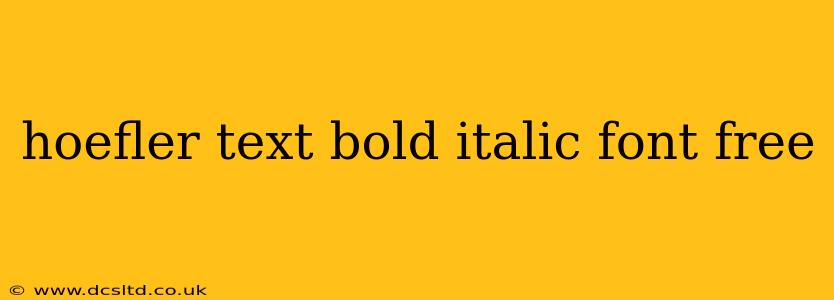 hoefler text bold italic font free
