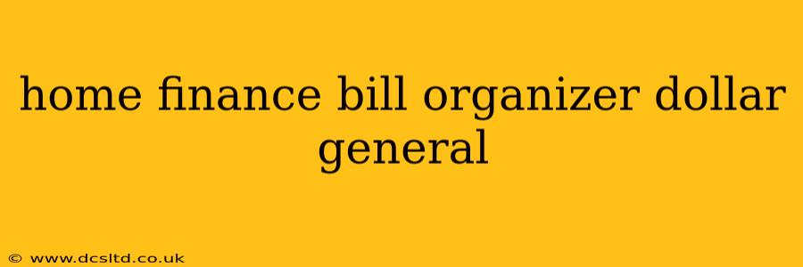 home finance bill organizer dollar general