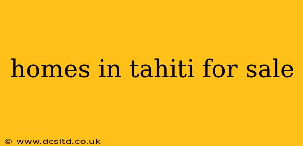 homes in tahiti for sale