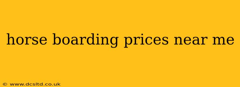 horse boarding prices near me