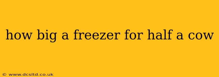 how big a freezer for half a cow