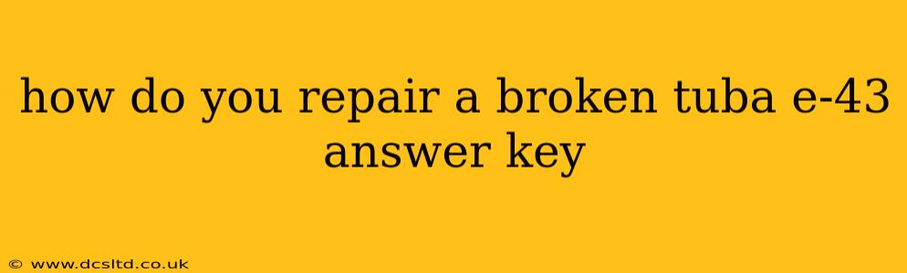 how do you repair a broken tuba e-43 answer key