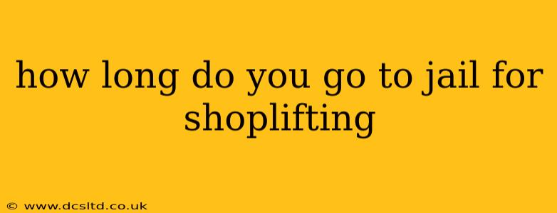 how long do you go to jail for shoplifting