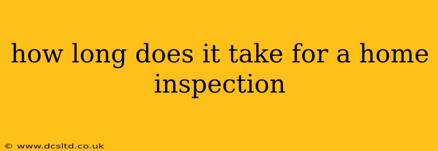 how long does it take for a home inspection