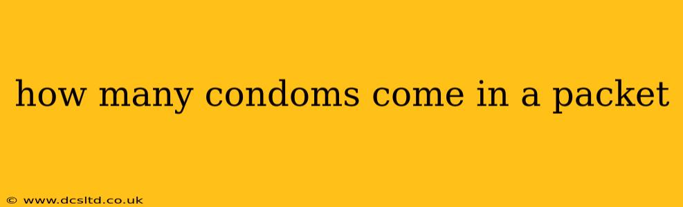 how many condoms come in a packet