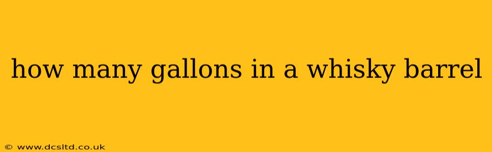 how many gallons in a whisky barrel
