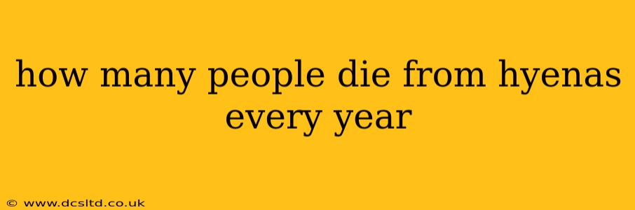 how many people die from hyenas every year