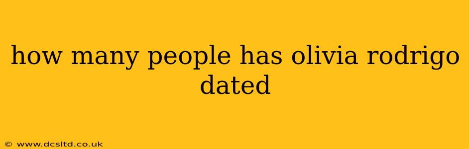 how many people has olivia rodrigo dated