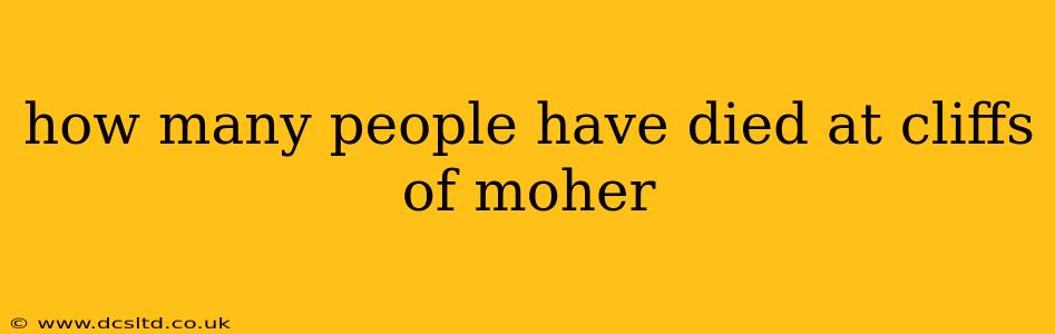 how many people have died at cliffs of moher