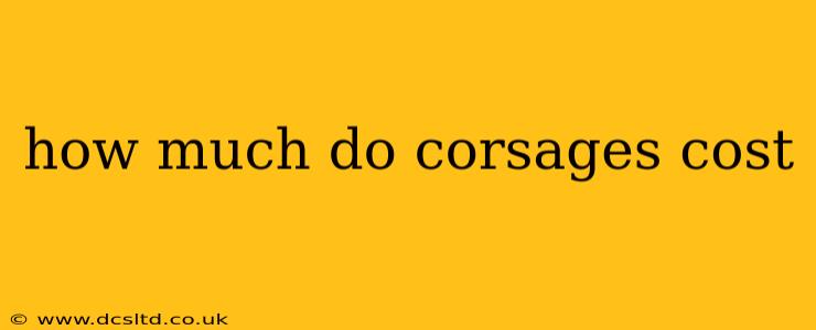 how much do corsages cost