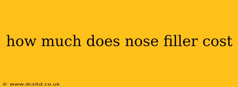 how much does nose filler cost