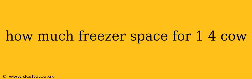 how much freezer space for 1 4 cow