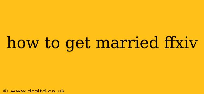 how to get married ffxiv
