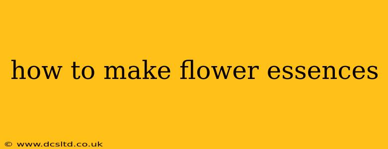 how to make flower essences