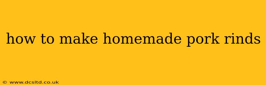 how to make homemade pork rinds