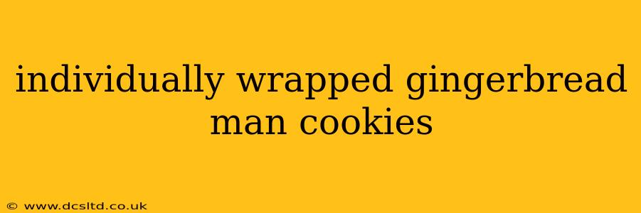 individually wrapped gingerbread man cookies