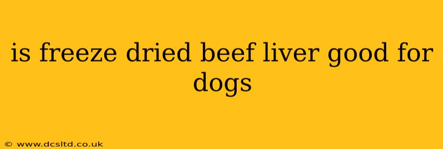 is freeze dried beef liver good for dogs