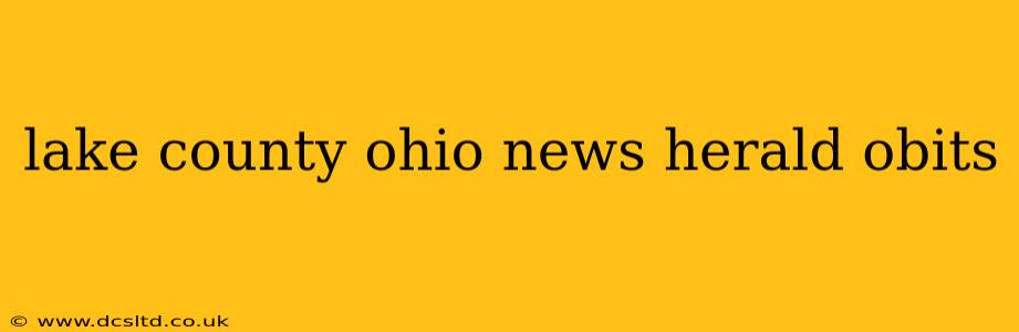 lake county ohio news herald obits