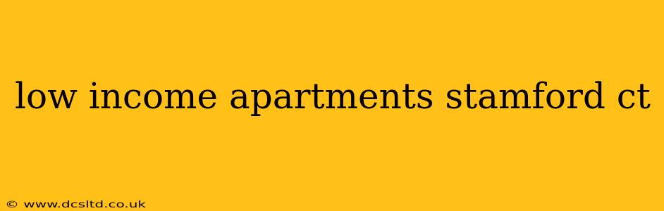 low income apartments stamford ct