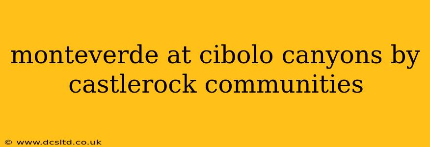 monteverde at cibolo canyons by castlerock communities