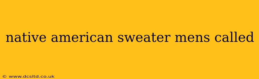 native american sweater mens called