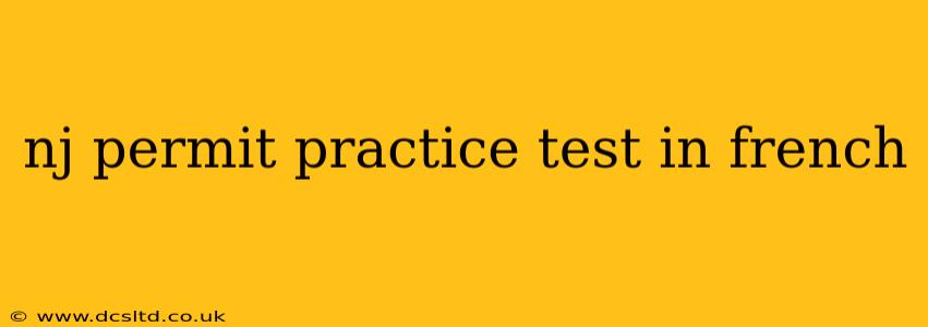 nj permit practice test in french