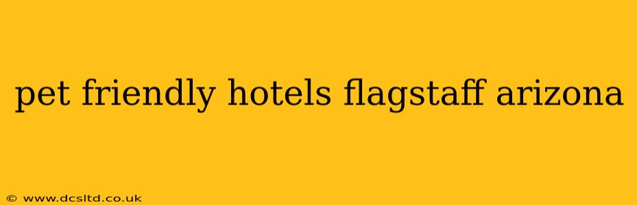 pet friendly hotels flagstaff arizona