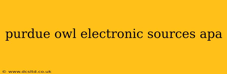 purdue owl electronic sources apa