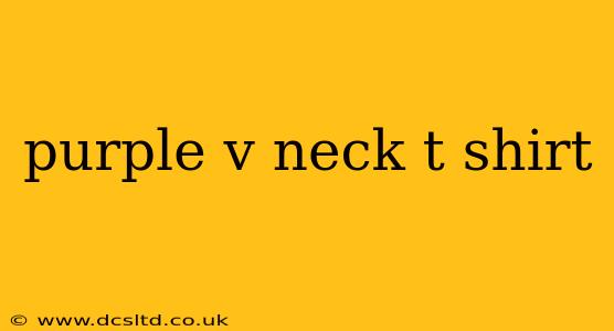 purple v neck t shirt