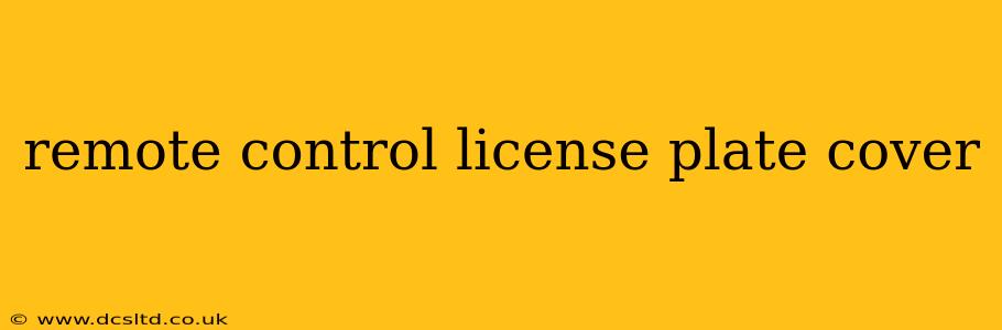 remote control license plate cover
