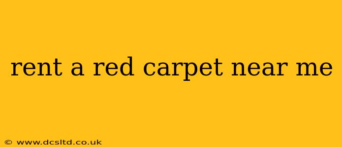 rent a red carpet near me