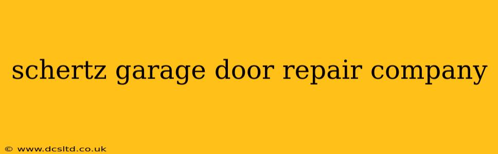 schertz garage door repair company