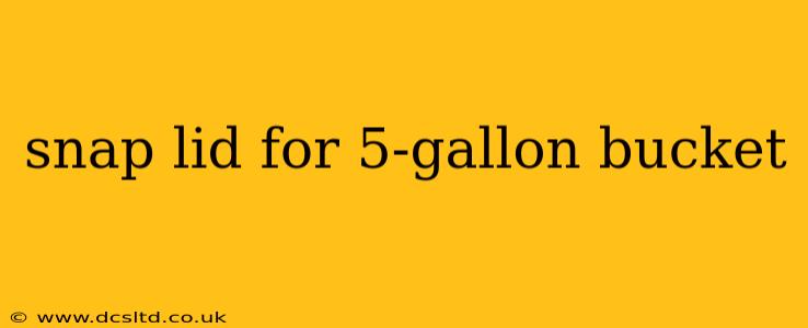 snap lid for 5-gallon bucket