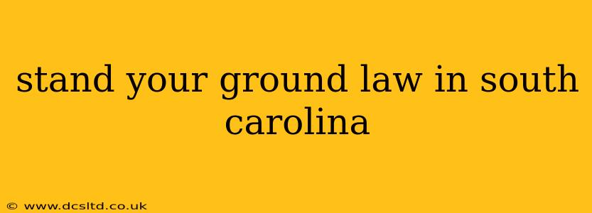 stand your ground law in south carolina