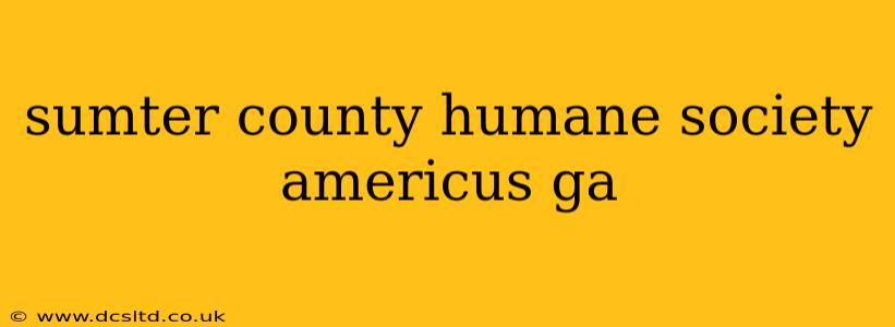 sumter county humane society americus ga
