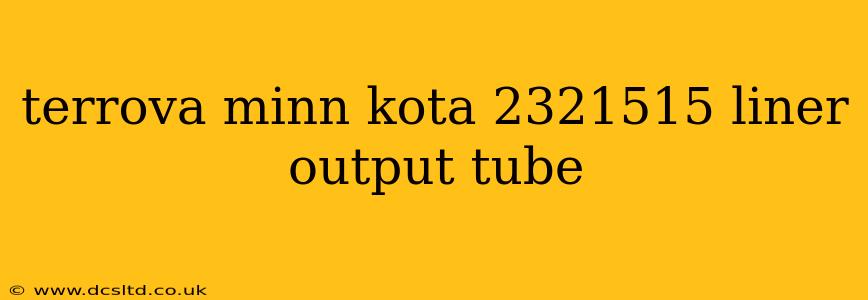 terrova minn kota 2321515 liner output tube