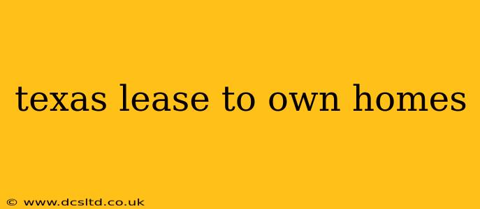 texas lease to own homes