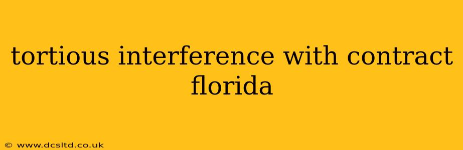 tortious interference with contract florida
