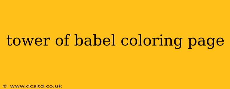 tower of babel coloring page
