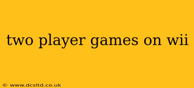 two player games on wii