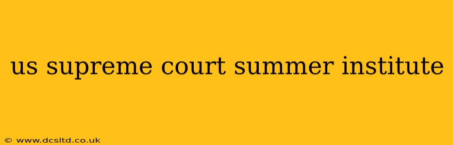 us supreme court summer institute