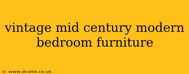 vintage mid century modern bedroom furniture
