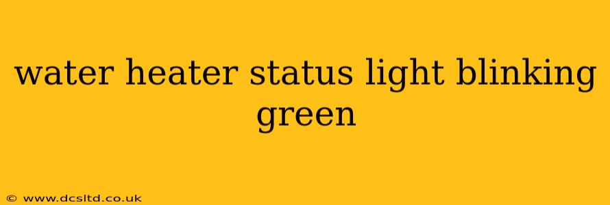 water heater status light blinking green