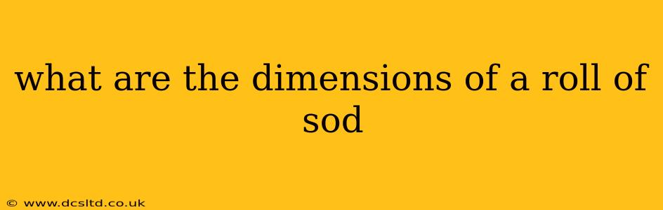 what are the dimensions of a roll of sod