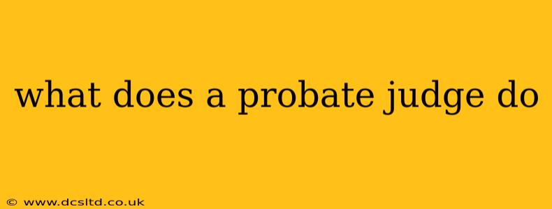 what does a probate judge do