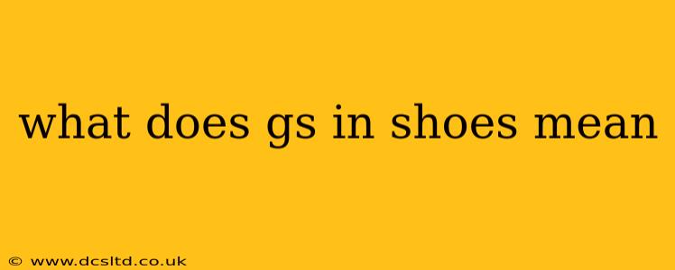 what does gs in shoes mean